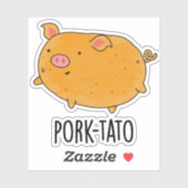 Varkensaardappel Grappige aardappel Pun Sticker (Vel)