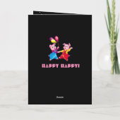 varkensachtig feestdagen kaart (Achterkant)