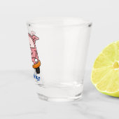 Varkensauto Cartoon Shot Glas (Rechts)
