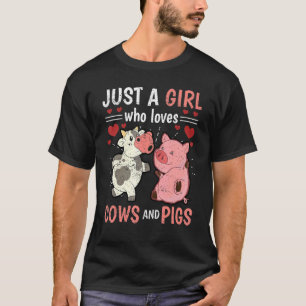 Varkensboer Boerderij Dier Meisjes Vrouwen Boer Sc T-shirt