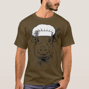 Varkensboerderij Dier Chef Grappig Koken Koken Pre T-shirt