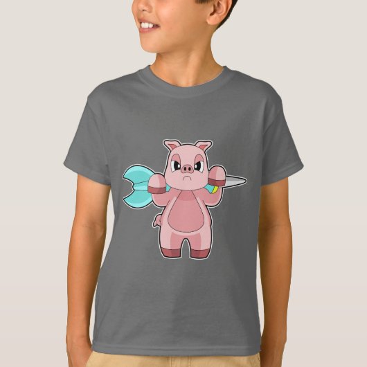 Varkensdartpijl T-shirt (Voorkant)