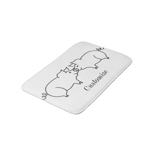 Varkensdier Thunder_Cove Badmat (Gekanteld)