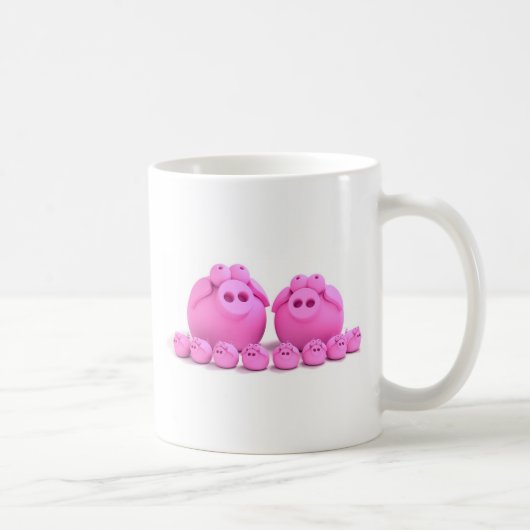 Varkensfamilie Koffiemok (Rechts)