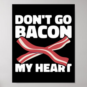 Varkensgebraden barbecue ga niet op mijn hart BBQ Poster