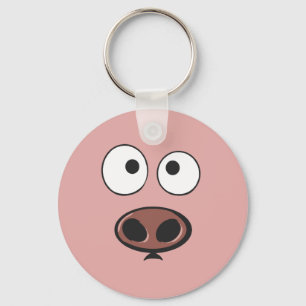 Varkensgezicht Sleutelhanger