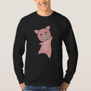 Varkensgierige verkuildieren voor roze kinderen t-shirt