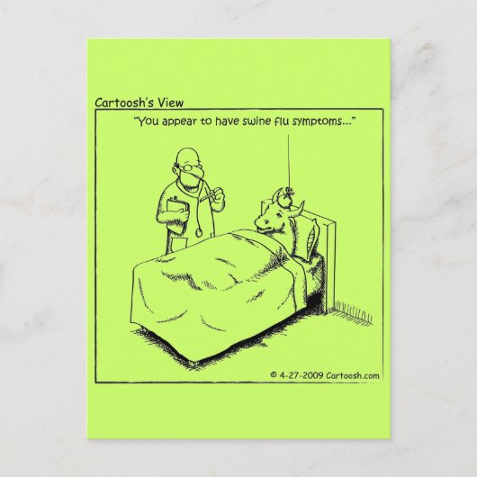 Varkensgriep Briefkaart (Voorkant)