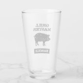varkensgrill Masterglas cadeau voor mannen Glas (Achterkant)
