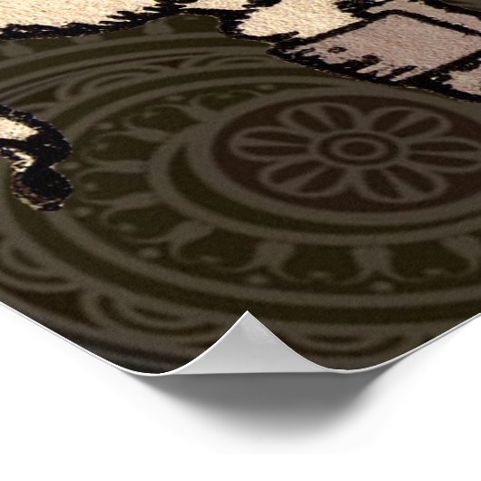 Varkenshaar Formeel Antiek Poster (Hoek)