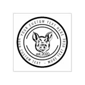 Varkenshouder varkensvlees 	rubberstempel (Afrduk)