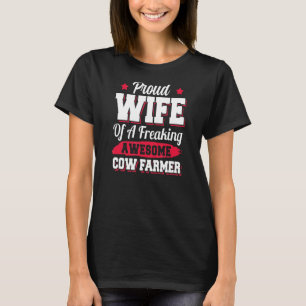 Varkenshouderij Boerderij Landbouw Koe Boerin Vrou T-shirt