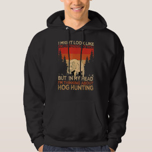Varkensjacht Retro Boar Hunter Pig Huntsman Hoodie