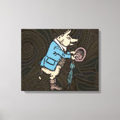 Varkensjas Piggy Schattige Formal Antiek Canvas Afdruk (Voorkant)