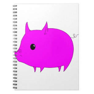 Varkenskalk magenta notitieboek