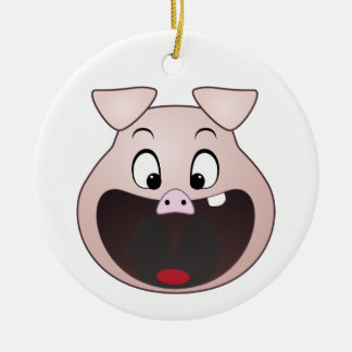 varkenskop keramisch ornament