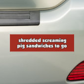 Varkensmarteling Dark Animal Rights Bumpersticker (Op auto)