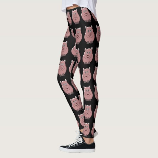 Varkensontwerp zwart leggings (Links)