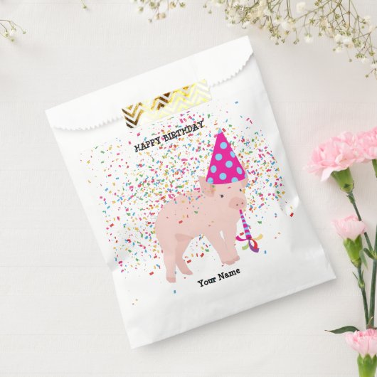 Varkenspartner - Dieren bij geboorte Bedankzakje (Gezegeld)