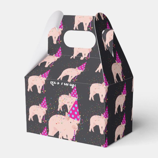 Varkenspartner - Dieren met een partij Bedankdoosjes (Achterkant)
