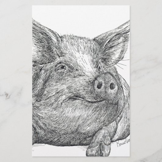 Varkenspiglet Briefpapier (Voorkant)