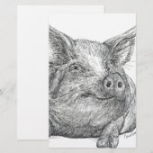 Varkenspiglet Briefpapier (Voorkant / Achterkant)