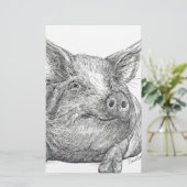 Varkenspiglet Briefpapier (Staand voorkant)