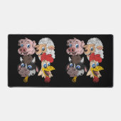 Varkensschaap Koe Kip Kinder Peuters Grappig Boerd Bureaumat (Voorkant)