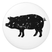  varkenssilhouet deur en lade knoppen (Voorkant)