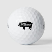  varkenssilhouet op maat Callaway golfballen (Voorkant)