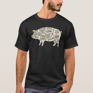 Varkensslager Diagram Bacon Lover T shirt T Shi