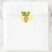 Varkenssoort van Messy TShirts en Gifts Ronde Sticker (Tas)