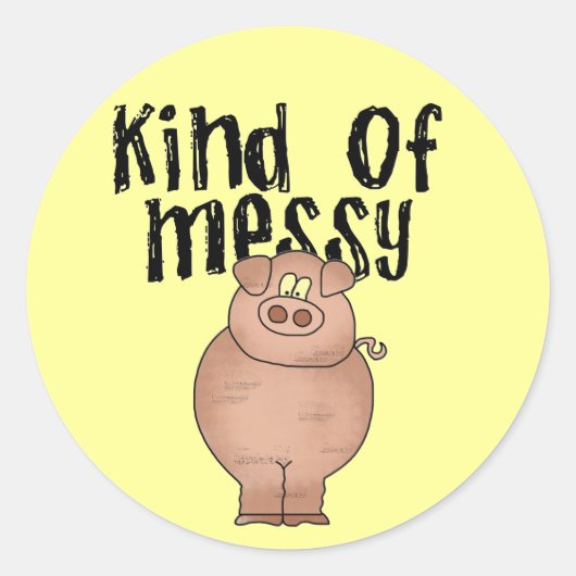 Varkenssoort van Messy TShirts en Gifts Ronde Sticker (Voorkant)