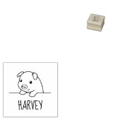 Varkensspuit 2 	rubberstempel (Gestempeld)