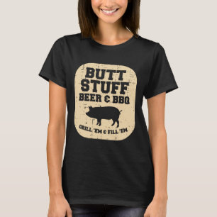 Varkensspul BBQ Grill Em Byrbecue Varkensvlees Gri T-shirt
