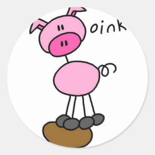 Varkensstok figuur Sticker