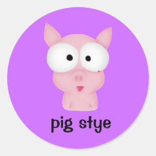 Varkensstye-Stickers Ronde Sticker