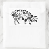 Varkenstype Rechthoekige Sticker (Tas)
