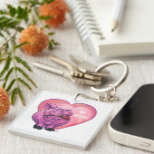 VarkensValentijnsdag Sleutelhanger (Voorkant Rechts)