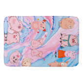 Varkensvarken Abstract Boerderij Badmat (Voorkant)