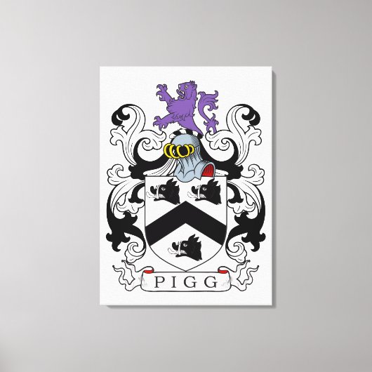 Varkensvarken Crest Canvas Afdruk (Voorkant)