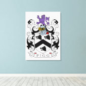 Varkensvarken Crest Canvas Afdruk (Insitu (Houten vloer))