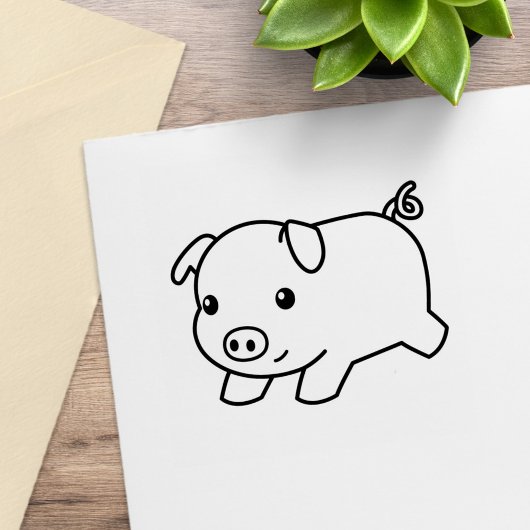 Varkensvarkens lopen rubberstempel