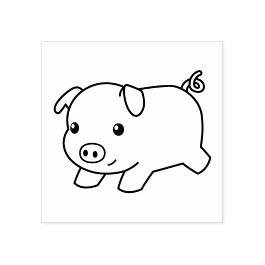 Varkensvarkens lopen 	rubberstempel (Afrduk)