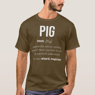 Varkensvarkensroze Mannen Vrouwen Varkensgier Boar T-shirt