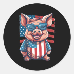 Varkensverdelger citaat voor de berenjacht ronde sticker
