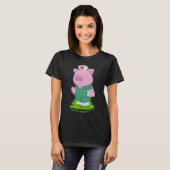 Varkensverpleegkundige Notitieblok T-shirt (Voorkant volledig)