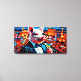 VARKENSVLEES NACHTLEVEN 3 CANVAS AFDRUK