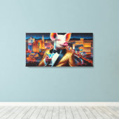 VARKENSVLEES NACHTLEVEN 5 CANVAS AFDRUK (Insitu (Houten vloer))