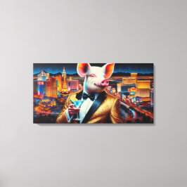 VARKENSVLEES NACHTLEVEN 5 CANVAS AFDRUK